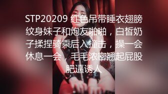 STP20209 红色吊带睡衣翅膀纹身妹子和炮友啪啪，白皙奶子揉捏骑乘后入撞击，操一会休息一会，毛毛浓密翘起屁股肥逼诱人